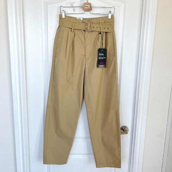 Levi's Tailor High Loose Tapered Pants Straight Leg Mom Jeans Fit Tan 28 - Picture 3 of 6